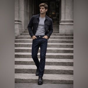 Levi's Jeans Men’s 501 Dark Indigo Button Up Straight Leg